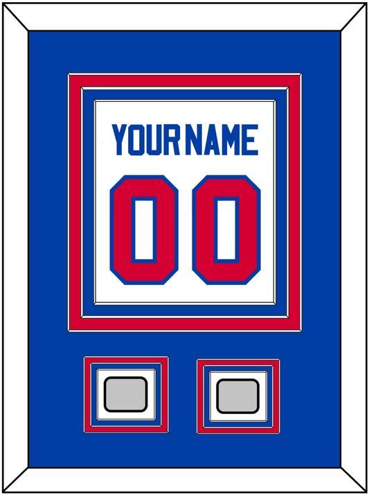 Detroit Name & Number With 2 Champions Patches - Home White (1983-1996) - Premier Tier 2
