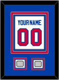 Detroit Name & Number With 2 Champions Trophy Patches - Home White (1983-1996) - Triple Mat 2