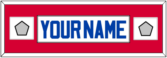 Detroit Name & 2 Champions Patches - Home White (1983-1996) - Single Mat 4