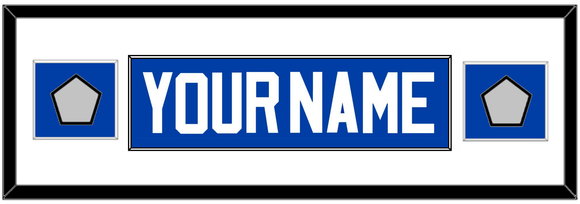 Detroit Name & 2 Champions Patches - Road Blue (1981-1996) - Single Mat 2