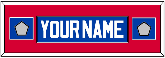 Detroit Name & 2 Champions Trophy Patches - Road Blue (1981-1996) - Single Mat 4