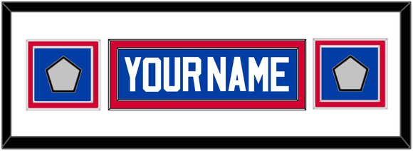 Detroit Name & 2 Champions Trophy Patches - Road Blue (1981-1996) - Double Mat 2