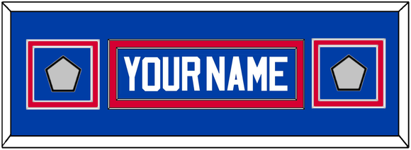 Detroit Name & 2 Champions Trophy Patches - Road Blue (1981-1996) - Double Mat 4