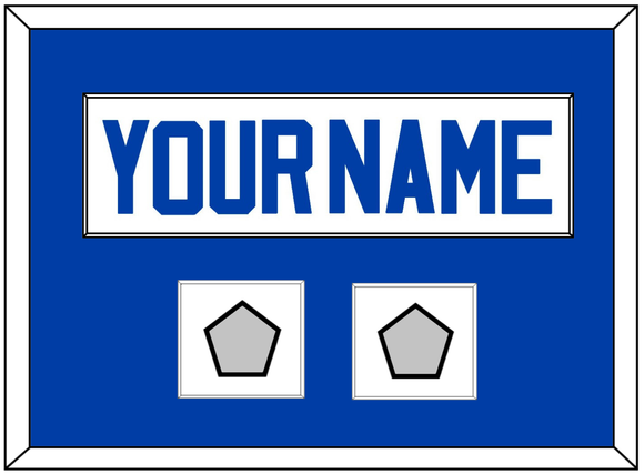 Detroit Name & 2 Champions Patches - Home White (1983-1996) - Single Mat 1