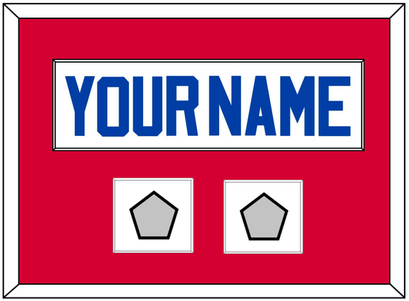 Detroit Name & 2 Champions Patches - Home White (1983-1996) - Single Mat 3