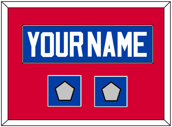 Detroit Name & 2 Champions Patches - Road Blue (1981-1996) - Single Mat 3