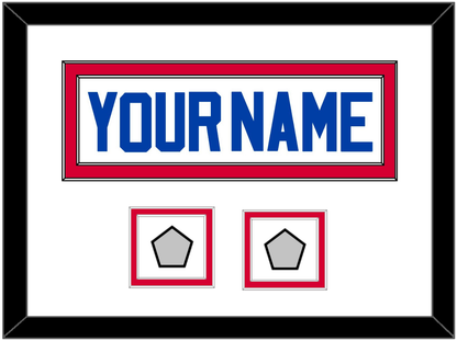 Detroit Name & 2 Champions Patches - Home White (1983-1996) - Signature Tier 1