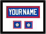 Detroit Name & 2 Champions Patches - Road Blue (1981-1996) - Double Mat 1