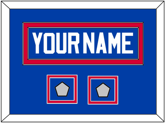 Detroit Name & 2 Champions Patches - Road Blue (1981-1996) - Signature Tier 3