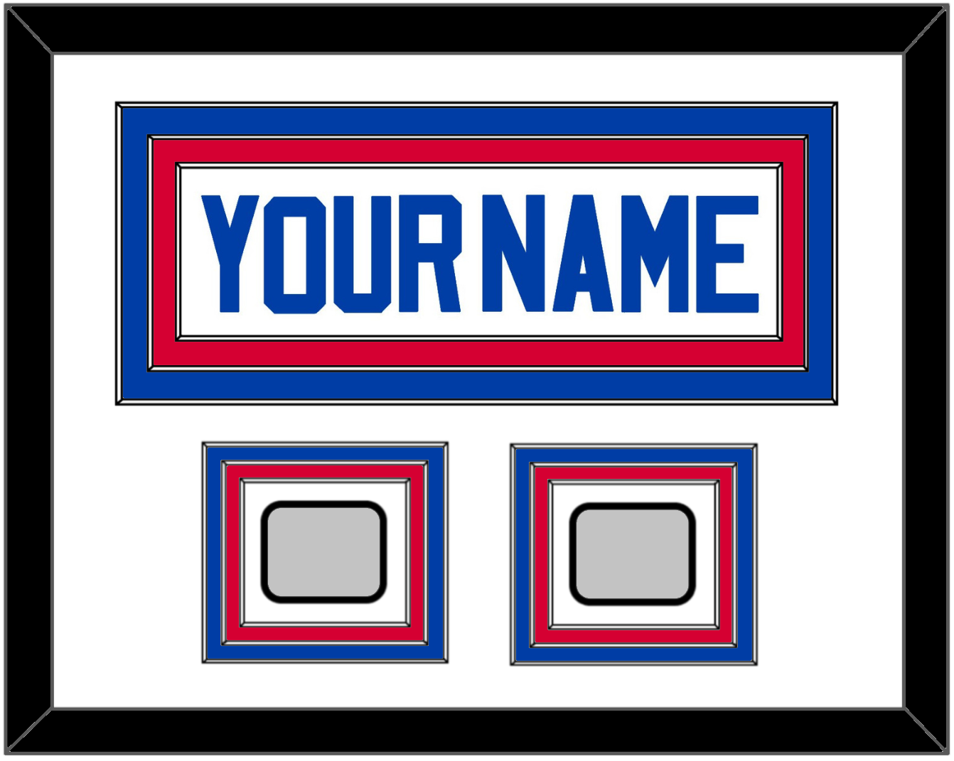 Detroit Name & 2 Champions Trophy Patches - Home White (1983-1996) - Premier Tier 1