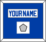 Detroit Name & 2X Champions Patch - Home White (1983-1996) - Single Mat 1