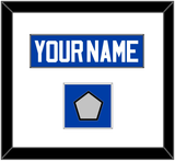 Detroit Name & 2X Champions Patch - Road Blue (1981-1996) - Single Mat 1