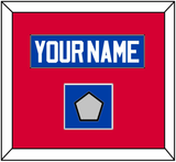 Detroit Name & 2X Champions Patch - Road Blue (1981-1996) - Single Mat 2