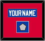 Detroit Name & 2X Champions Patch - Road Blue (1981-1996) - Single Mat 2