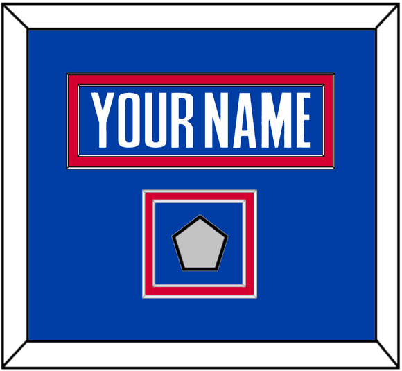 Detroit Name & Champions Patch - Road Blue (2001-2017) - Double Mat 2