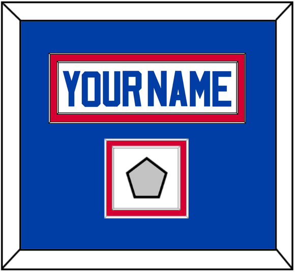 Detroit Name & Champions Patch - Home White (1983-1996) - Double Mat 2