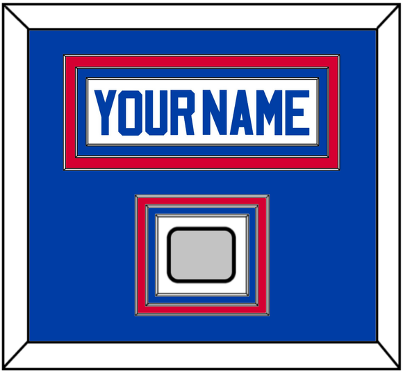 Detroit Name & 2X Champions Patch - Home White (1983-1996) - Triple Mat 2