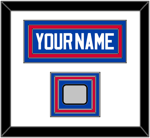 Detroit Name & 2X Champions Patch - Road Blue (1981-1996) - Triple Mat 1