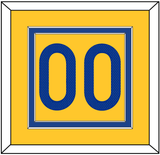 Golden State Number - Yellow Statement (2019-2022) - Double Mat 2