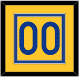 Golden State Number - Yellow Statement (2019-2022) - Double Mat 2