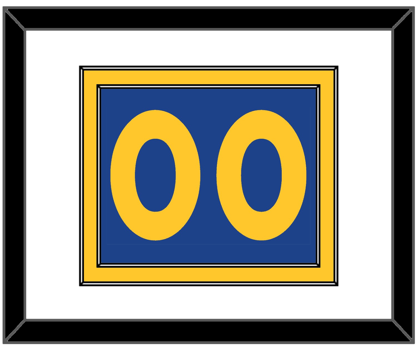 Golden State Number - Road Blue (2010-2019) - Signature Tier 1