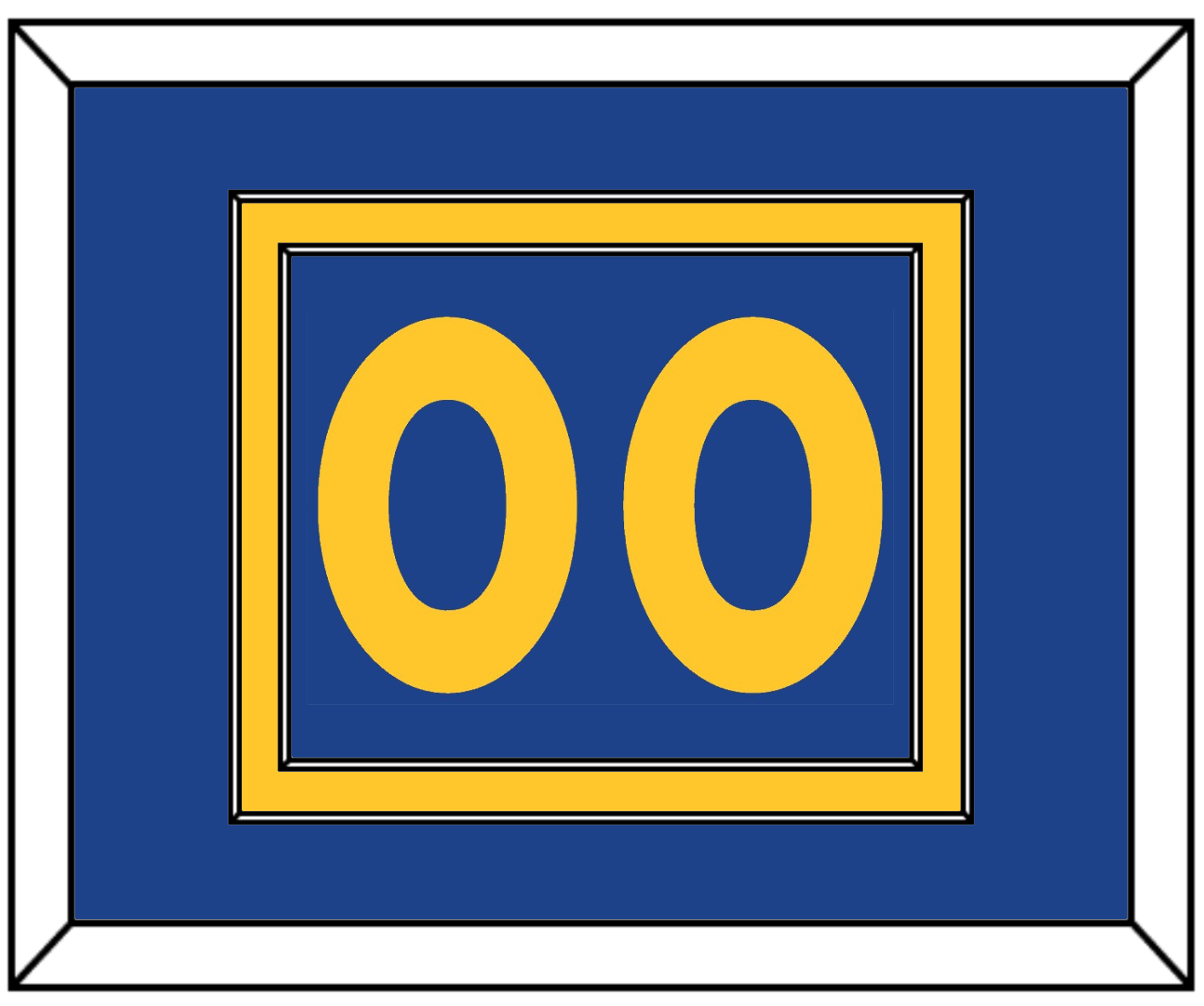 Golden State Number - Road Blue (2010-2019) - Signature Tier 2
