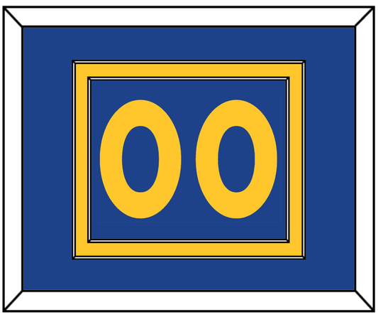 Golden State Number - Road Blue (2010-2019) - Signature Tier 2