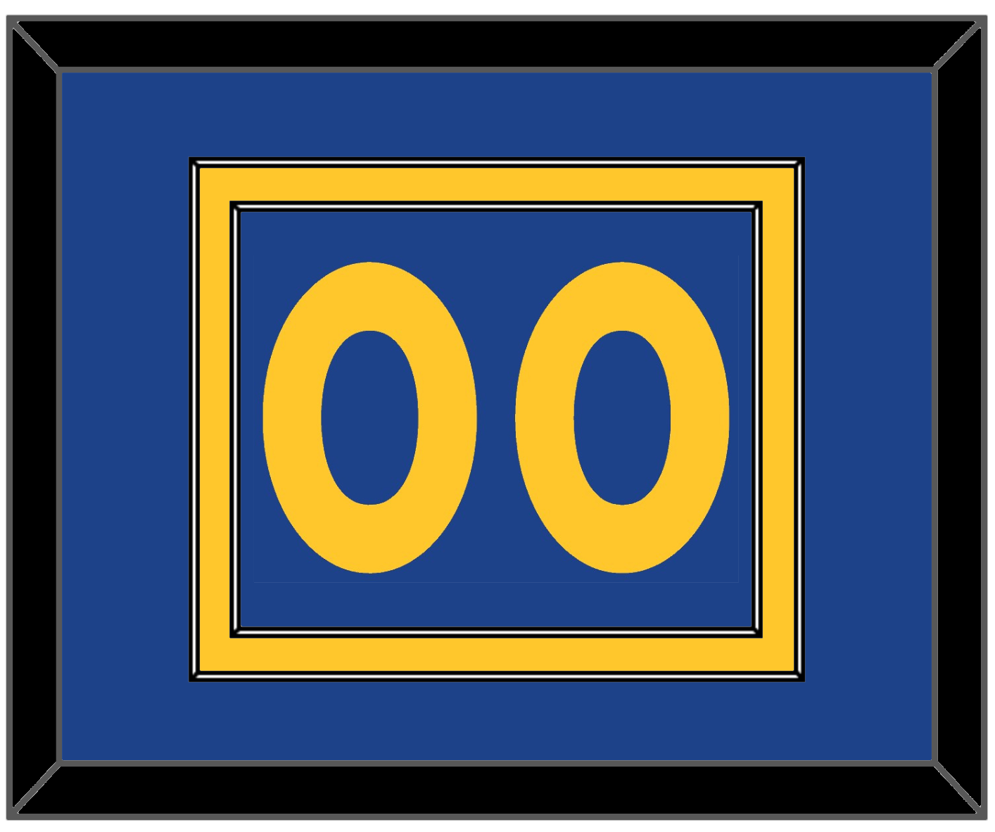 Golden State Number - Road Blue (2010-2019) - Signature Tier 2