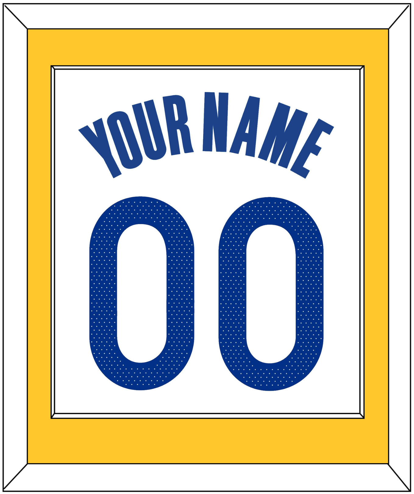 Golden State Name & Number - White Association - Essential Tier 2