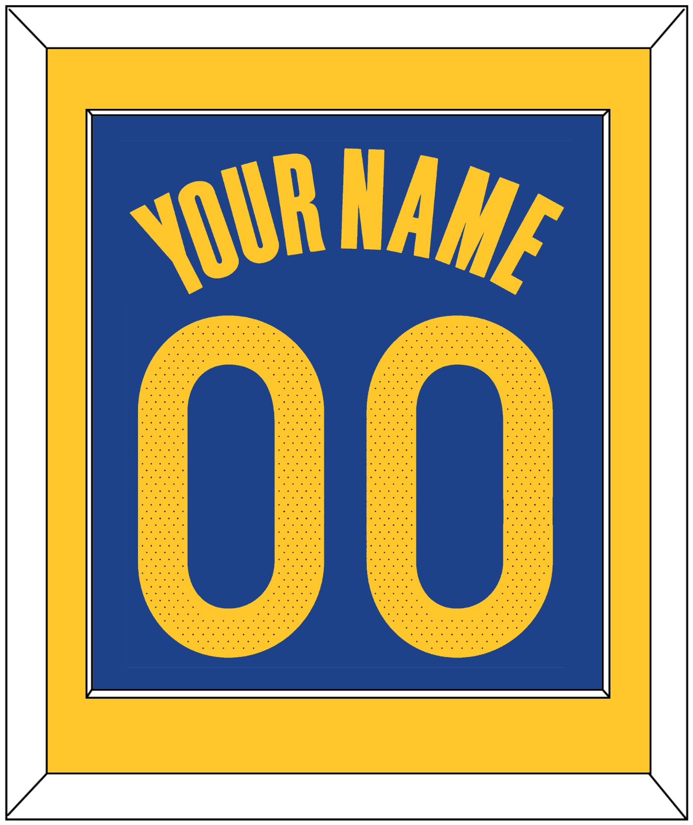 Golden State Name & Number - Blue Icon - Essential Tier 2
