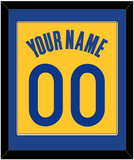 Golden State Name & Number - Yellow Statement (2019-2022) - Single Mat 2