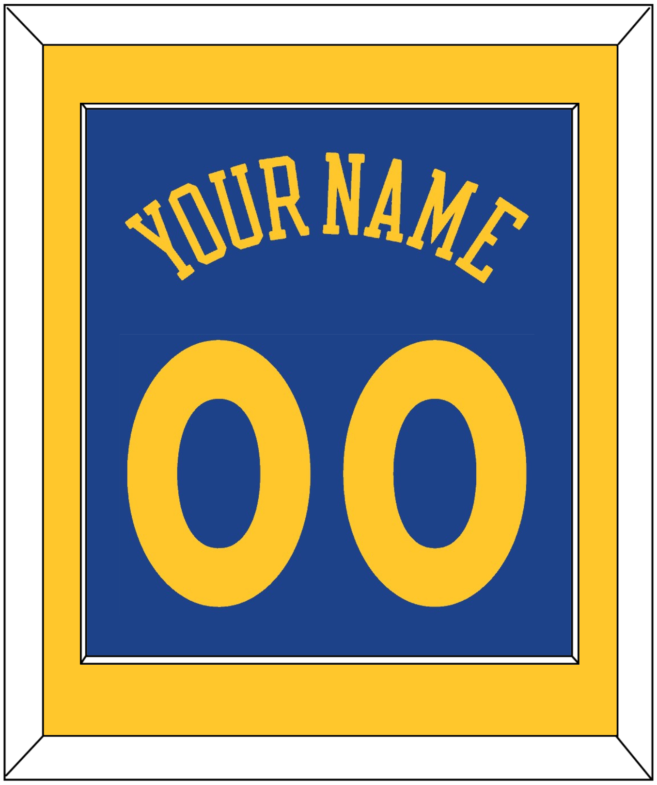 Golden State Name & Number - Road Blue (2010-2019) - Essential Tier 2