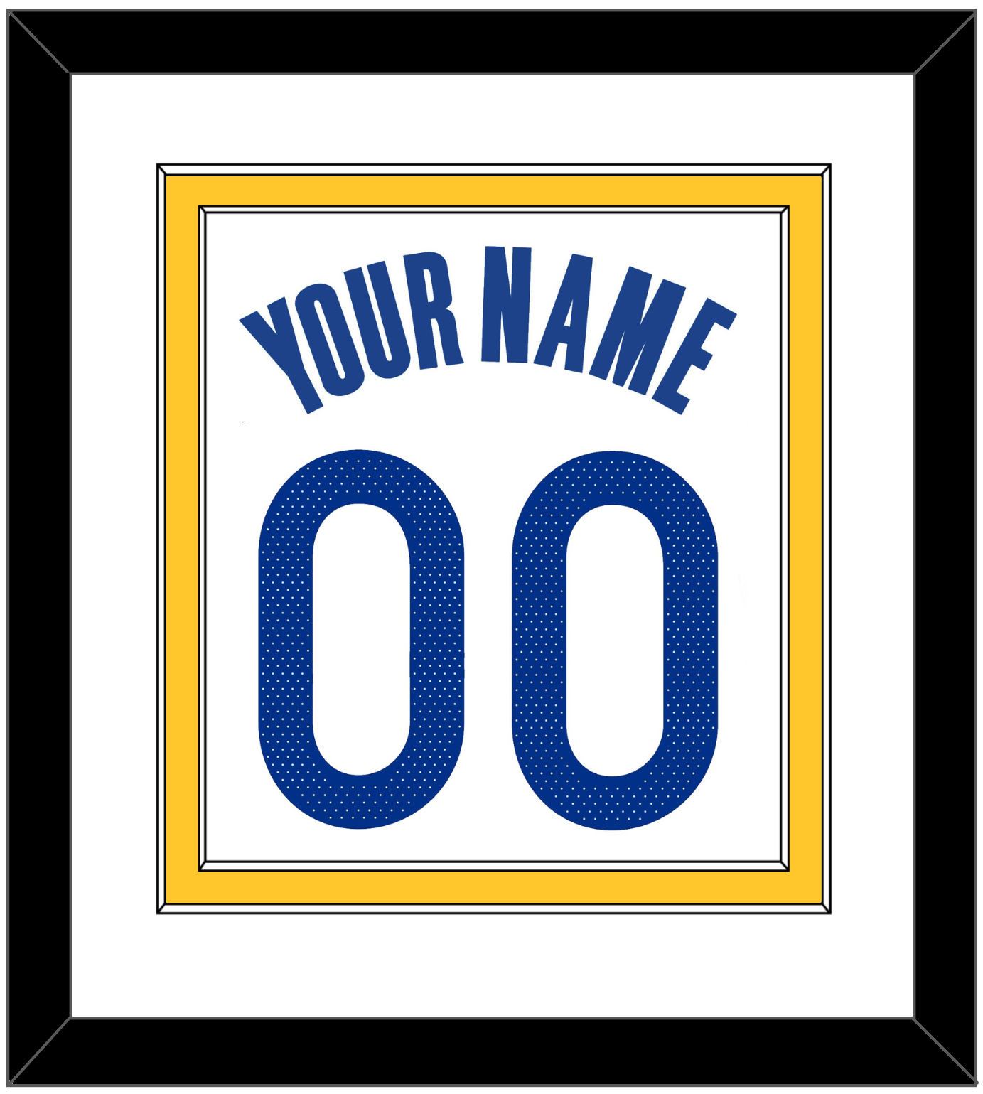 Golden State Name & Number - White Association - Signature Tier 1