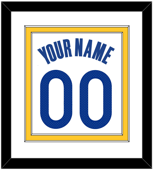 Golden State Name & Number - White Association - Double Mat 1