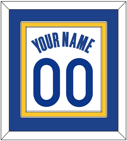 Golden State Name & Number - White Association - Signature Tier 2