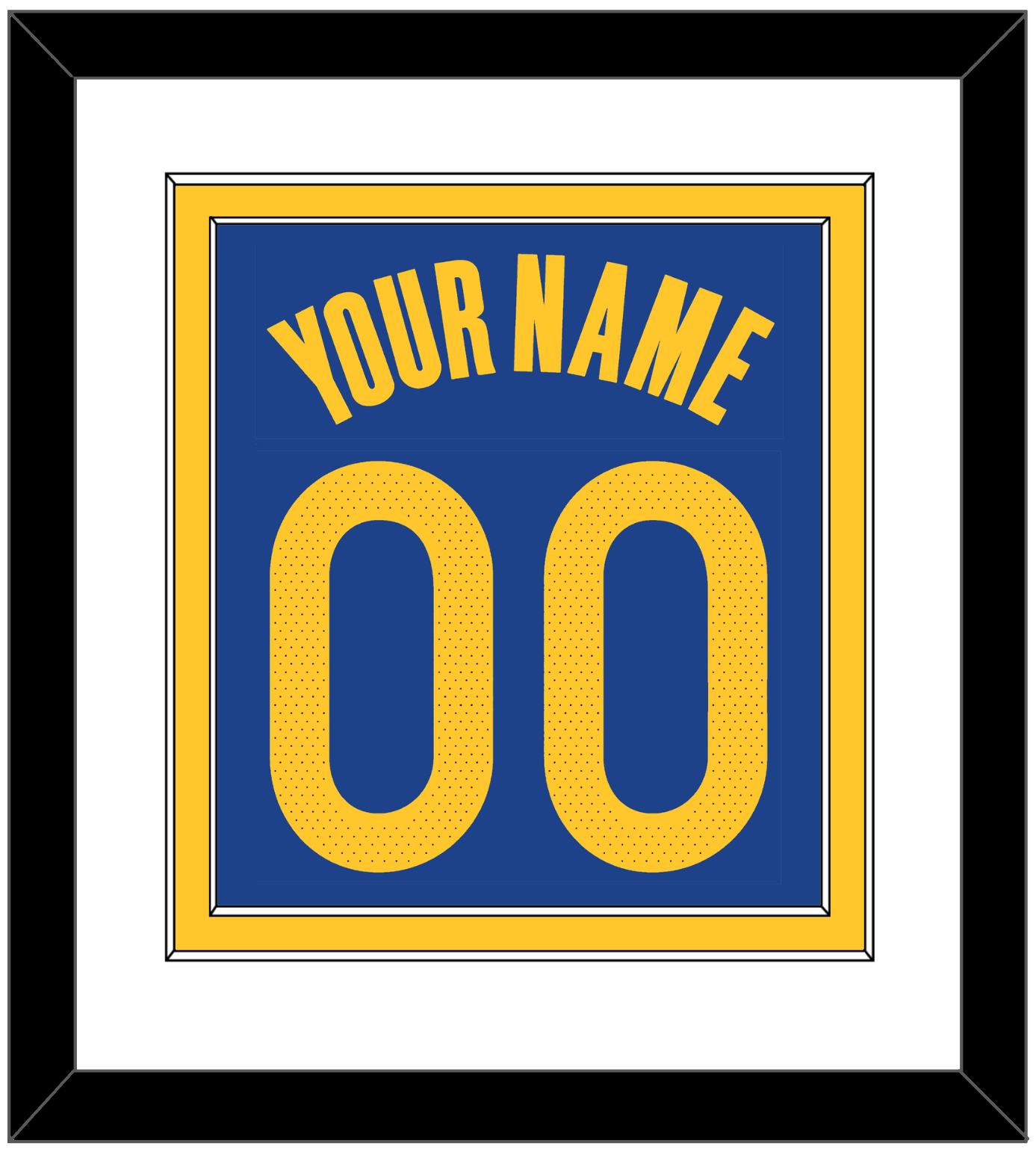 Golden State Name & Number - Blue Icon - Signature Tier 1