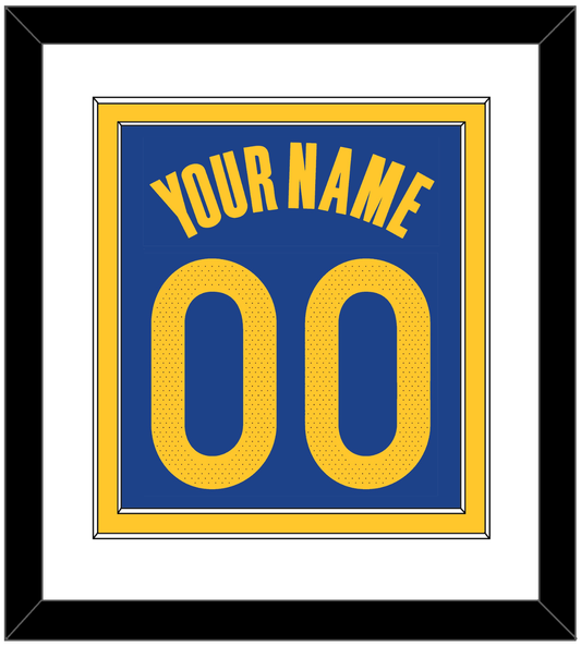 Golden State Name & Number - Blue Icon - Signature Tier 1
