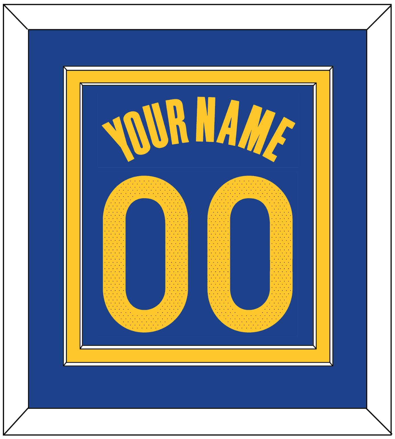 Golden State Name & Number - Blue Icon - Signature Tier 2