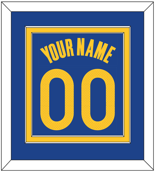Golden State Name & Number - Blue Icon - Signature Tier 2