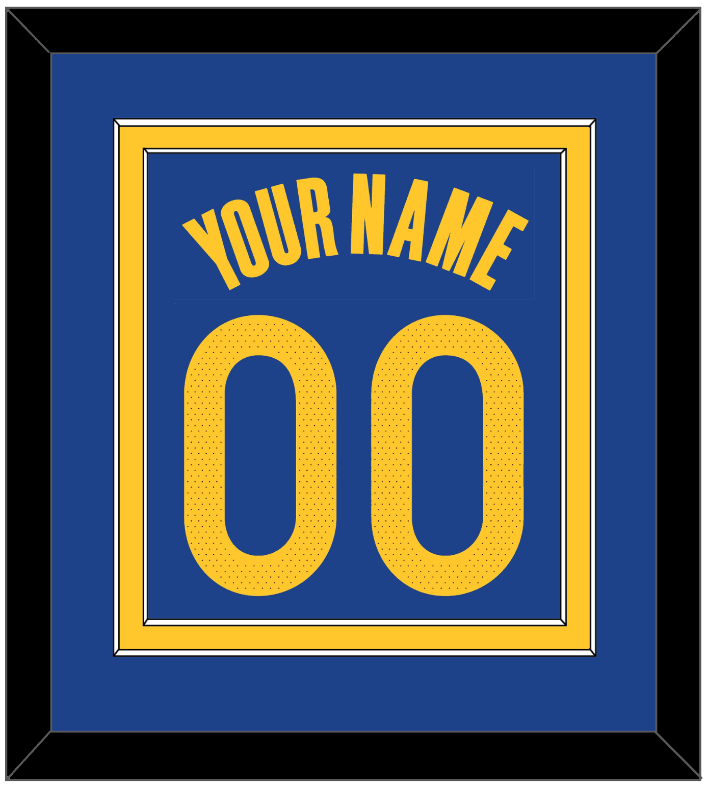 Golden State Name & Number - Blue Icon - Signature Tier 2