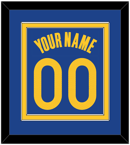 Golden State Name & Number - Blue Icon - Signature Tier 2