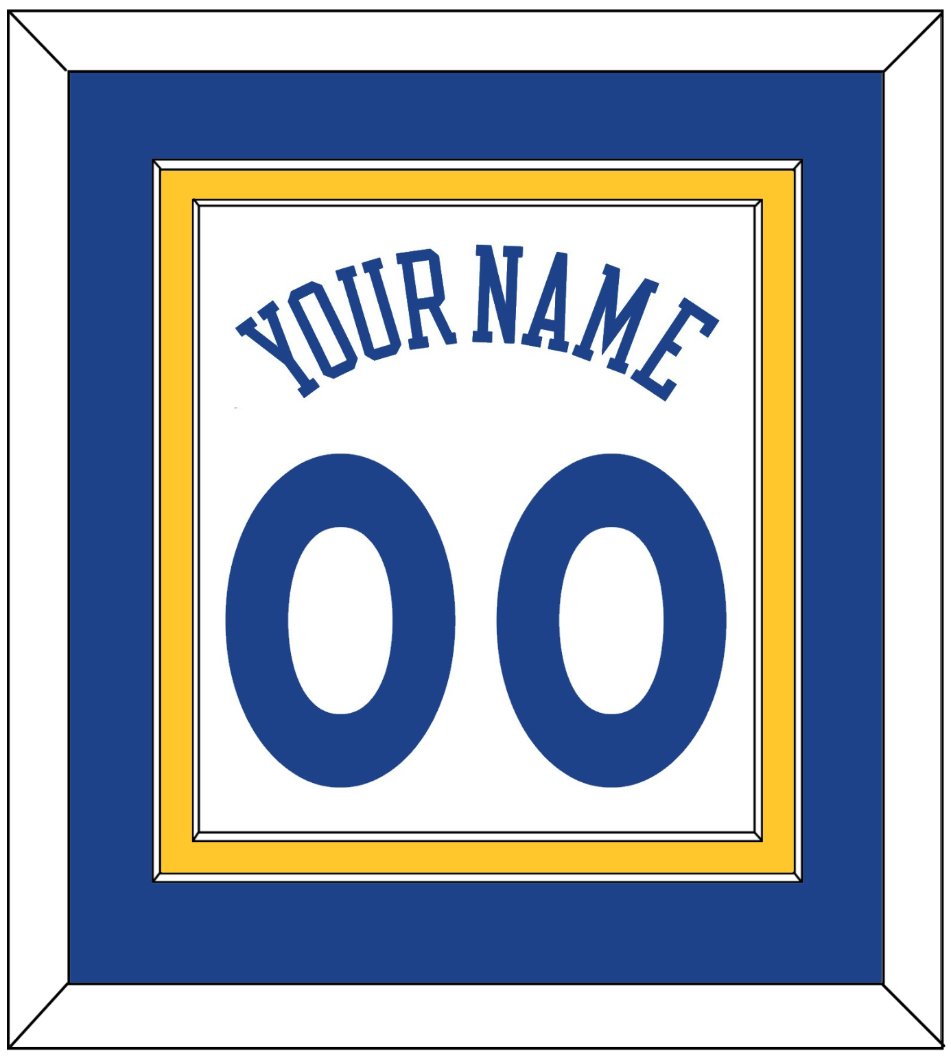 Golden State Name & Number - Home White (2010-2019) - Signature Tier 2