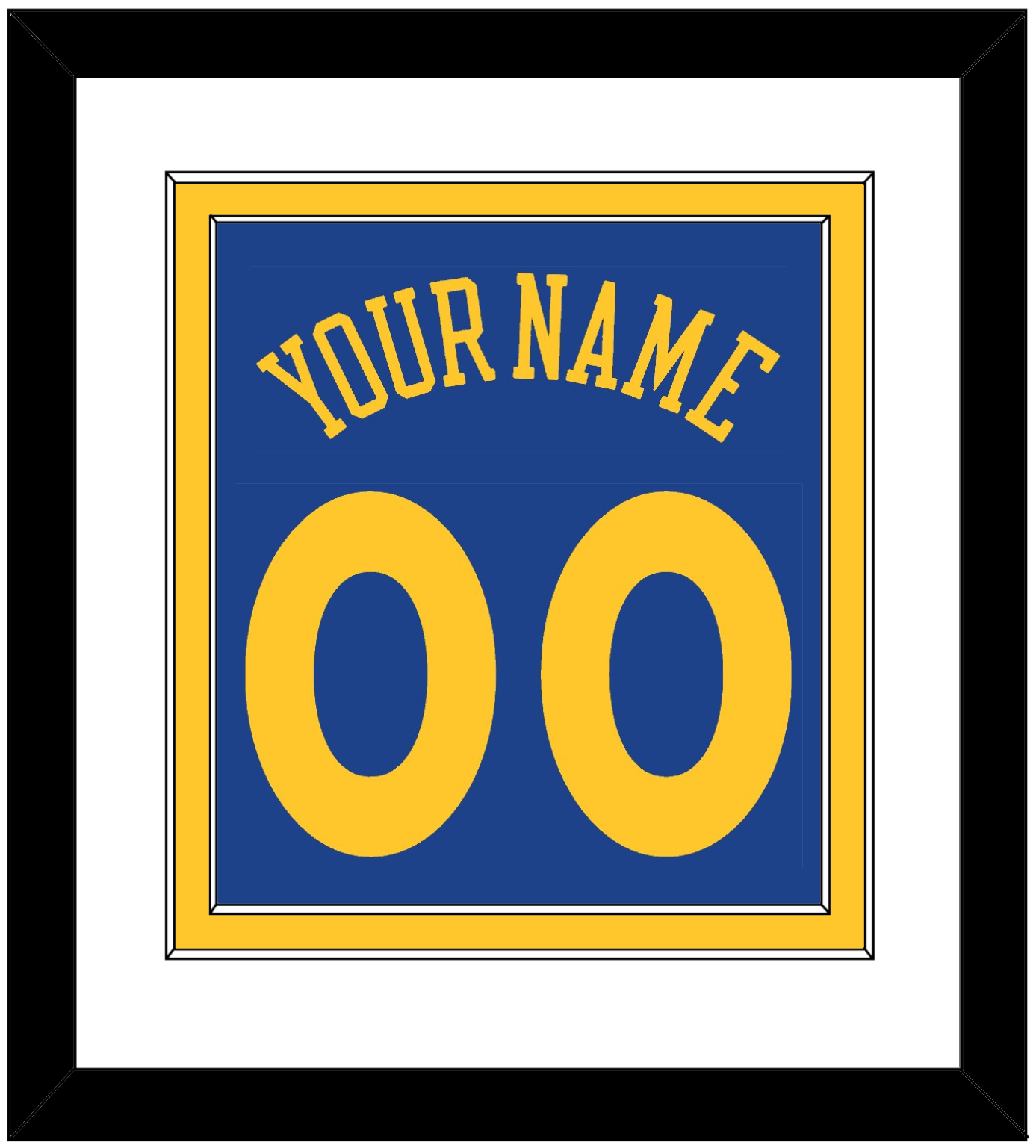 Golden State Name & Number - Road Blue (2010-2019) - Signature Tier 1