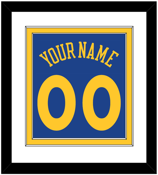Golden State Name & Number - Road Blue (2010-2019) - Signature Tier 1