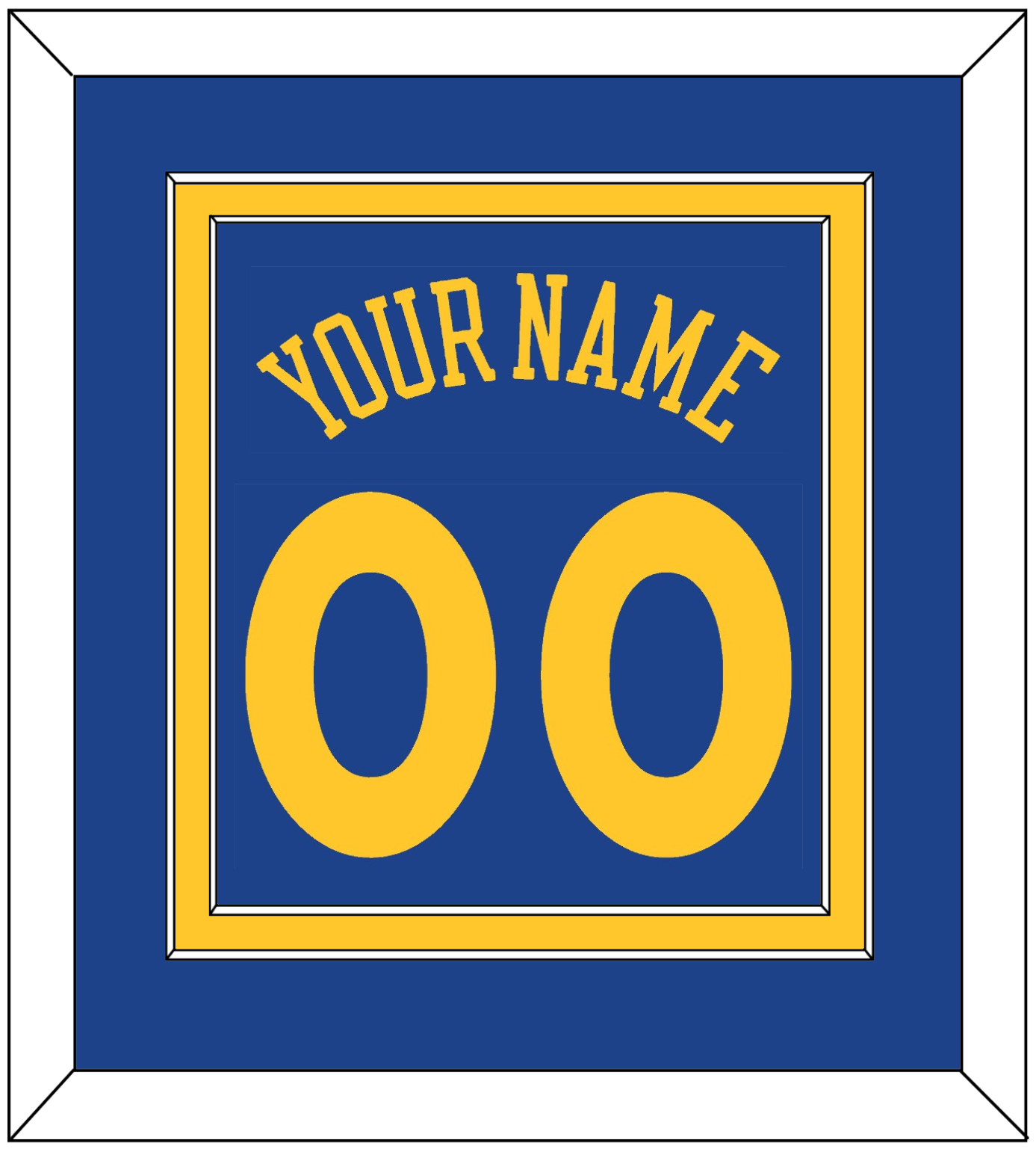 Golden State Name & Number - Road Blue (2010-2019) - Signature Tier 2