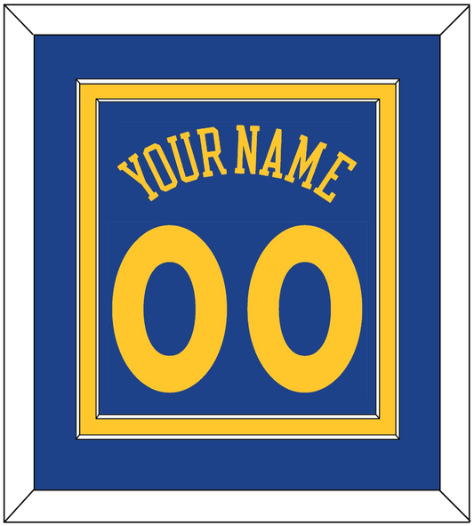 Golden State Name & Number - Road Blue (2010-2019) - Signature Tier 2