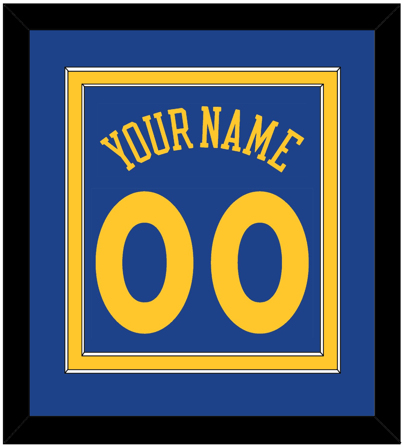 Golden State Name & Number - Road Blue (2010-2019) - Signature Tier 2