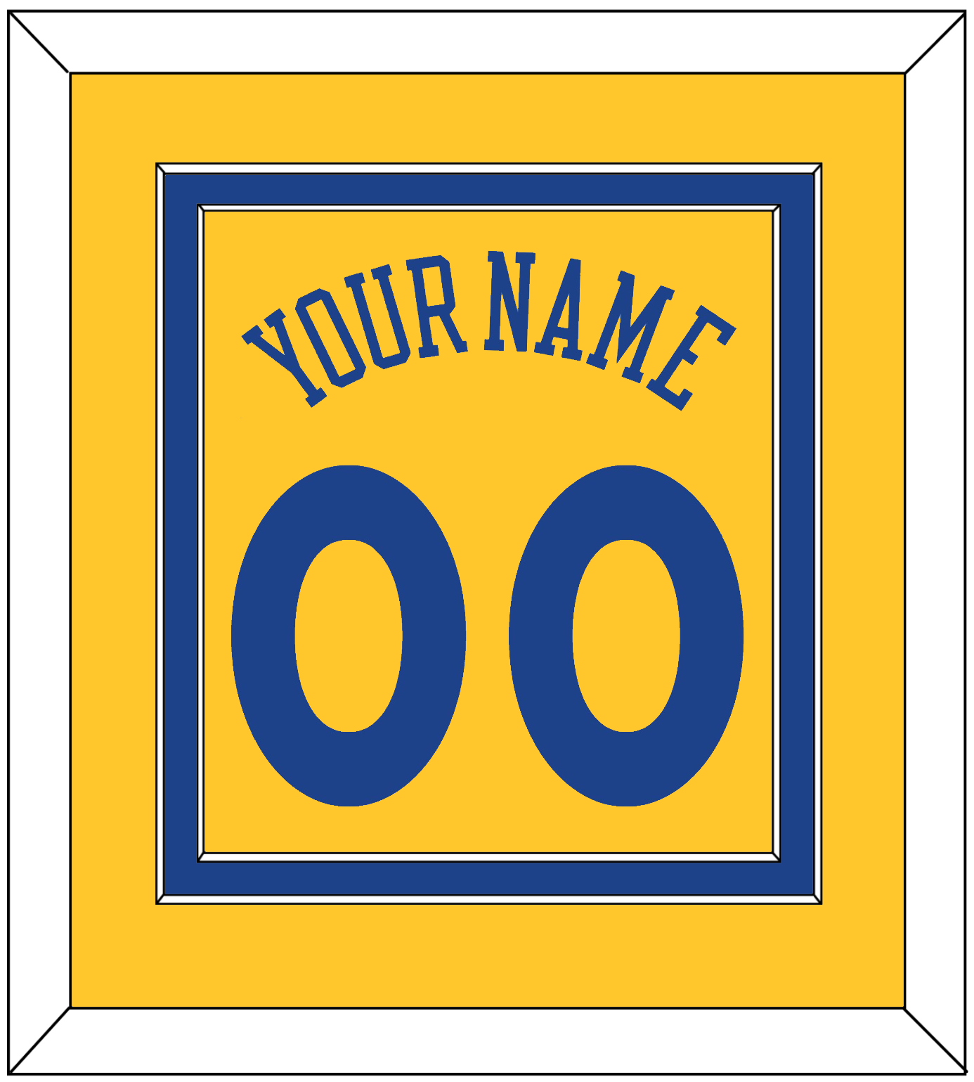 Golden State Name & Number - Alternate Yellow (2013) - Signature Tier 2