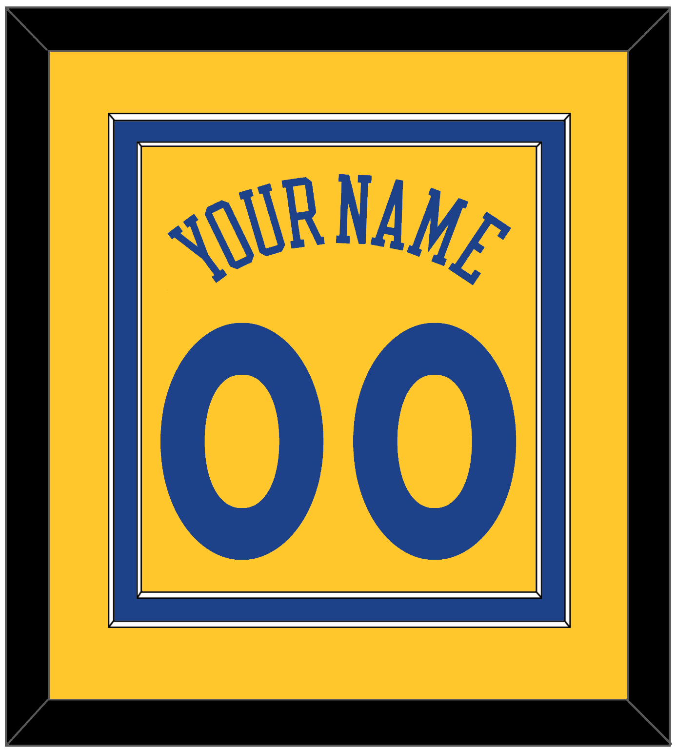 Golden State Name & Number - Alternate Yellow (2013) - Signature Tier 2