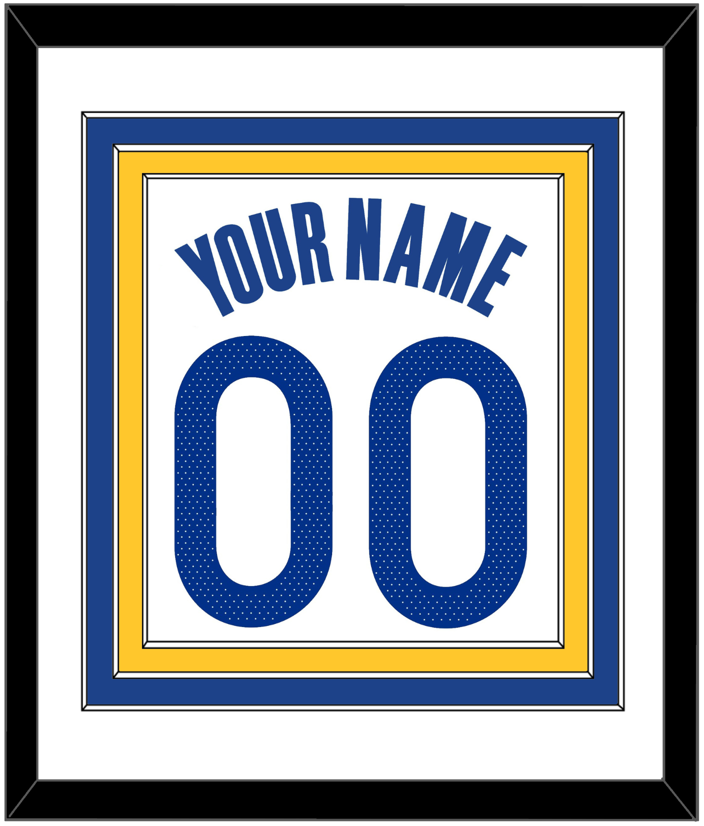 Golden State Name & Number - White Association - Premier Tier 1